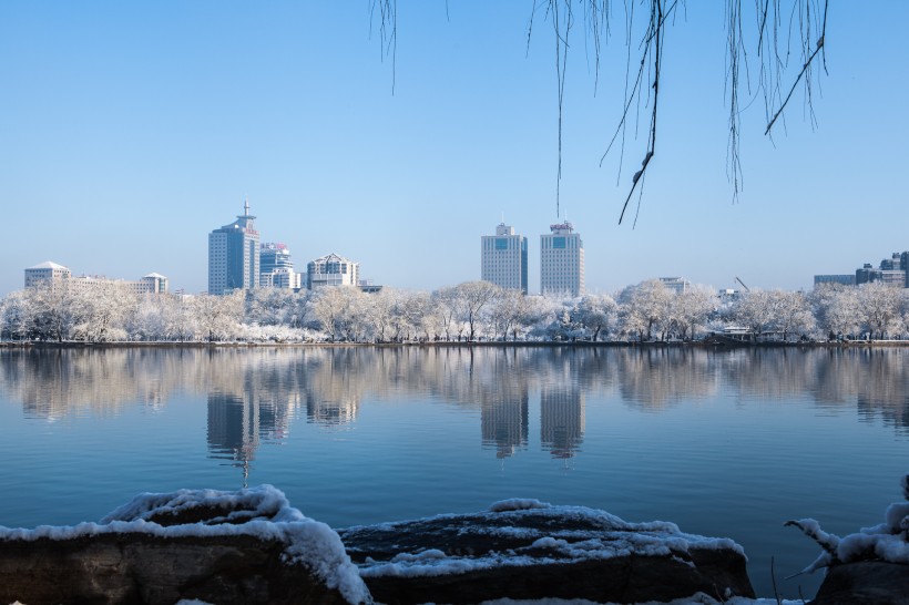 北京玉渊潭雪景图片(9张)