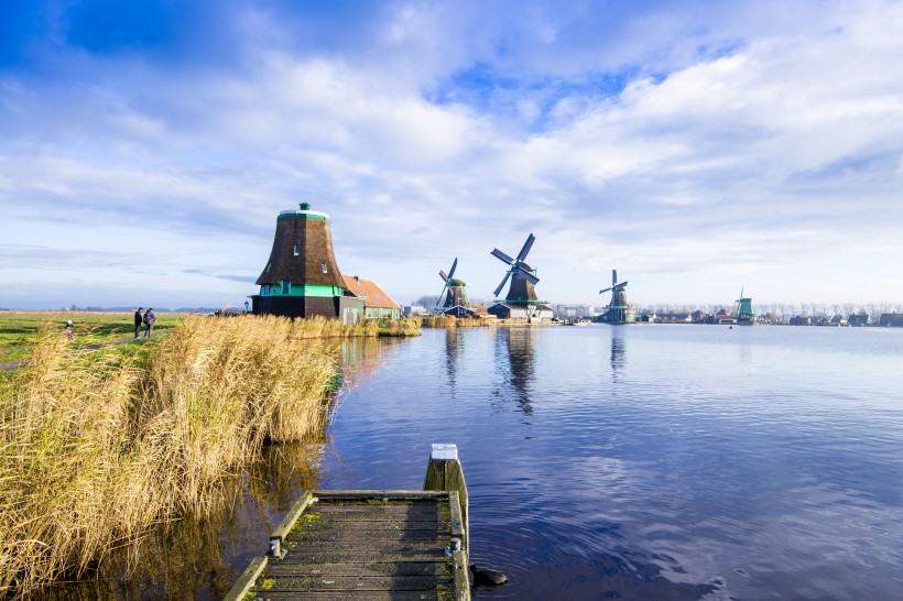 荷兰风车村风景图片(9张)
