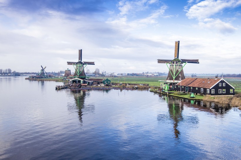 荷兰风车村桑斯安斯风景图片(15张)