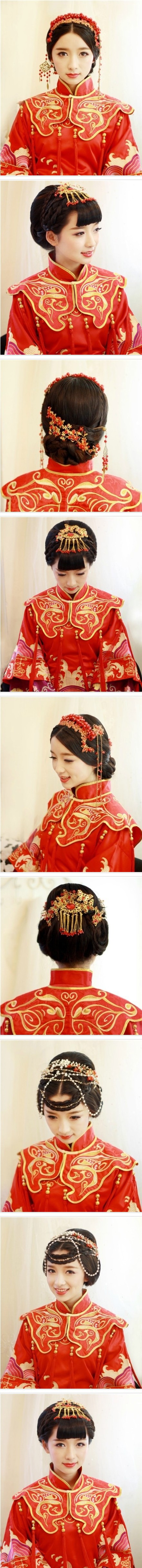 中式婚礼新娘发型图片分享