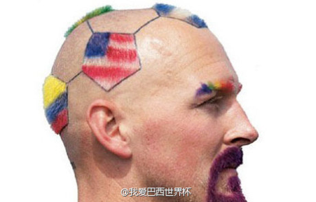 世界杯球迷发型图片连连看[9P]