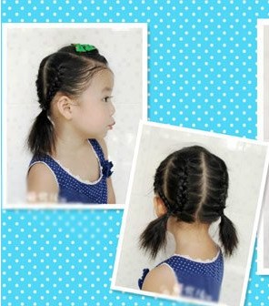5岁小女孩发型绑扎方法图解[4P]