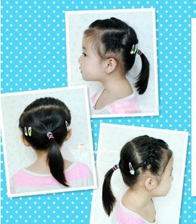 5岁小女孩发型绑扎方法图解[4P]