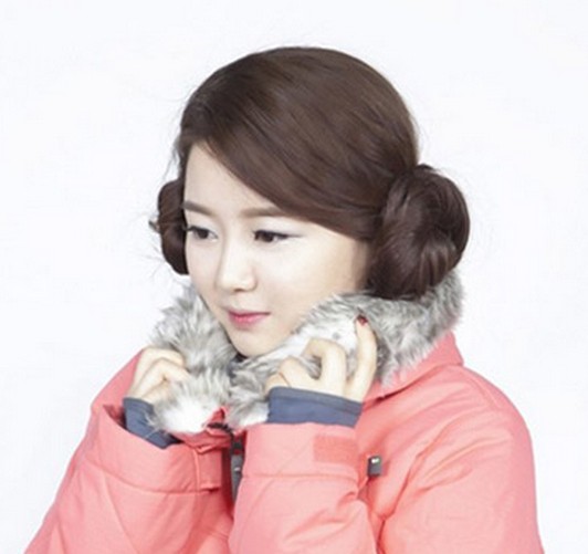 冬季发型怎么扎好看 韩式耳罩发型最保暖[6P]