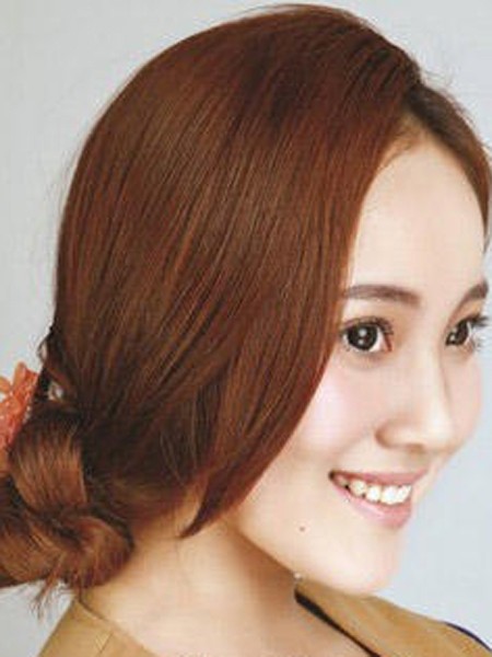 温婉动人的韩式低盘发图解[5P]