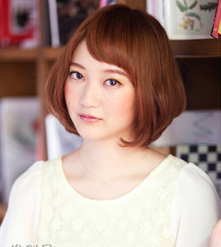 圆脸女生适合的短发梨花头[6P]
