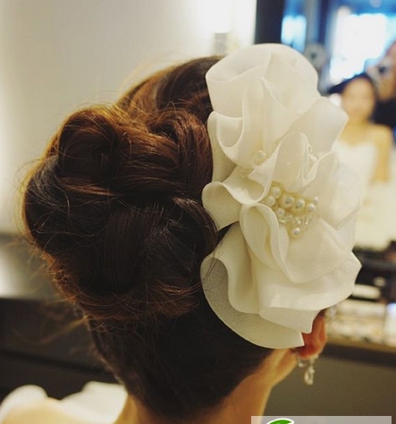 韩式时尚新娘发型图片