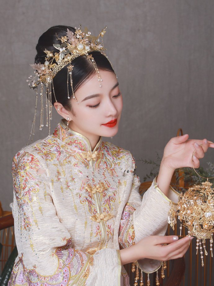 中式秀禾必备的高颜值新娘凤冠