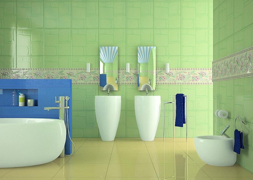淡雅绿色卫生间设计图片(7张)