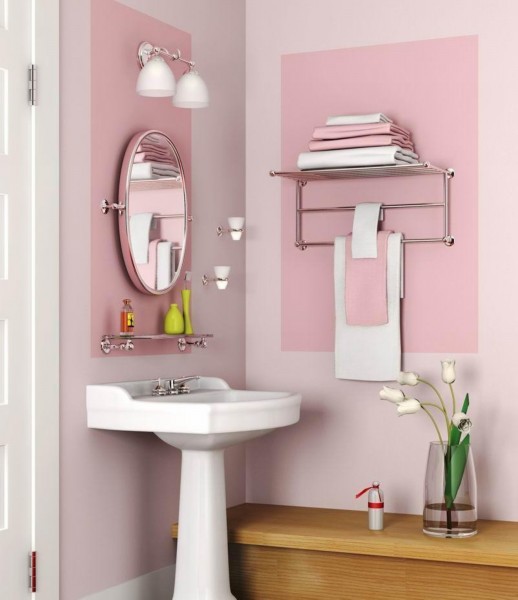 粉色系卫生间设计图片(2张)