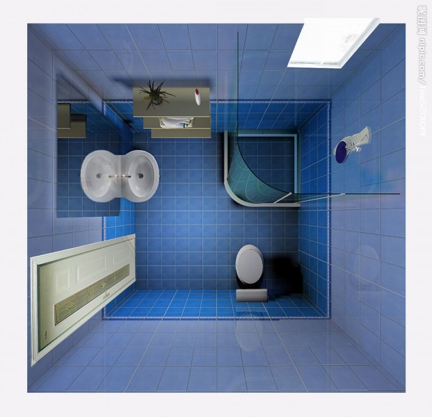 清新蓝色系卫生间设计图片(5张)