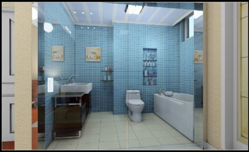 清新蓝色系卫生间设计图片(5张)