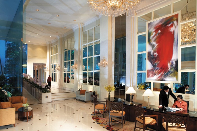 新加坡香格里拉大酒店大堂图片(7张)