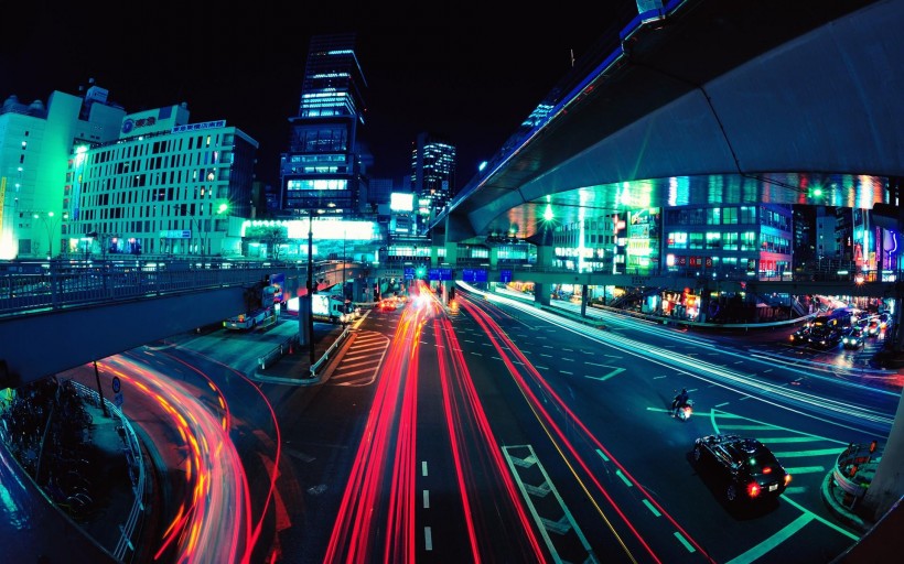 迷离的城市灯光和璀璨的城市夜景图片(22张)