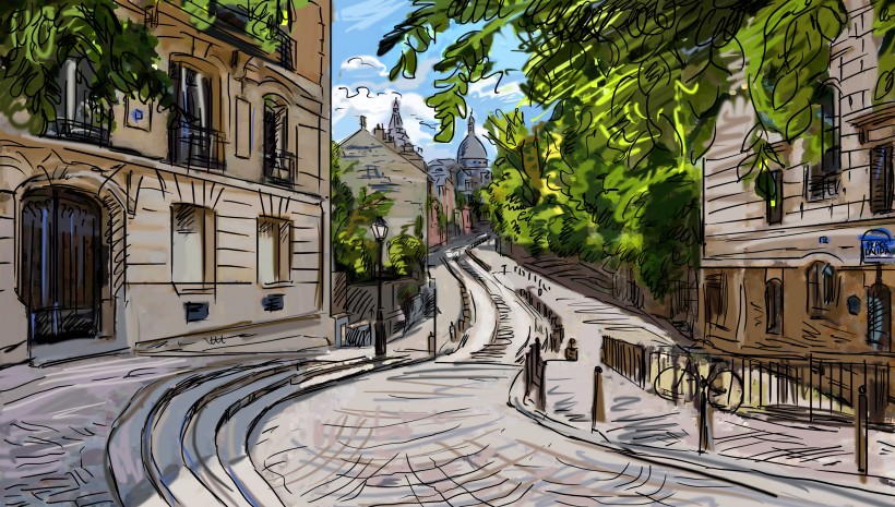 手绘速描建筑图片(25张)
