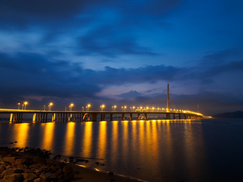 高架大桥美丽夜景图片(10张)