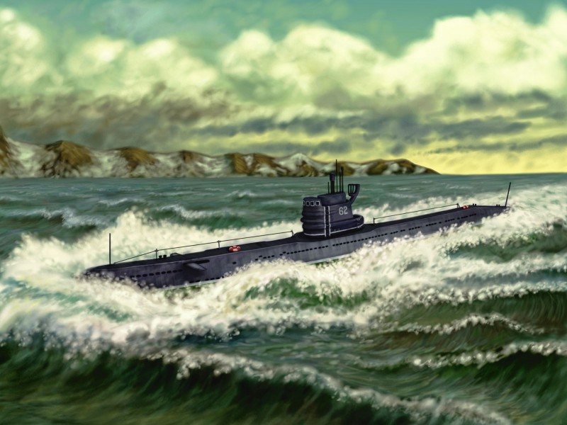 军事题材绘画-潜艇图片(16张)