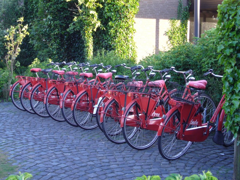 红色的自行车图片(12张)
