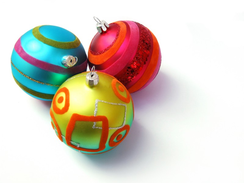 圣诞主题彩色装饰球图片(21张)