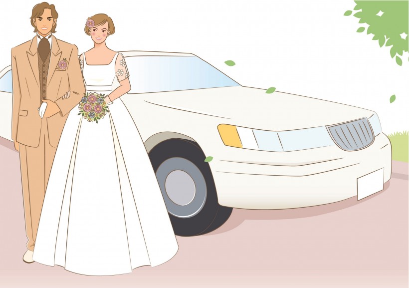 婚礼情景卡通矢量图片(33张)