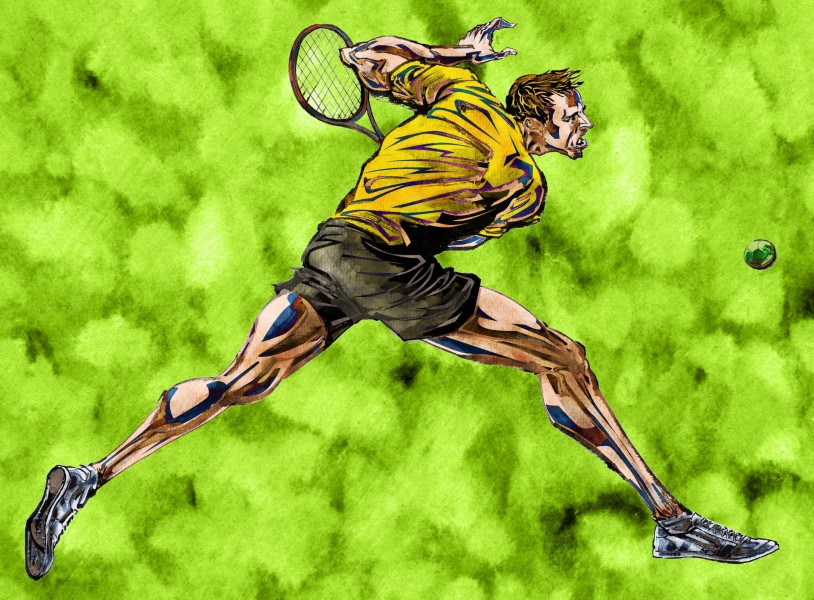 卡通网球运动矢量图片(7张)
