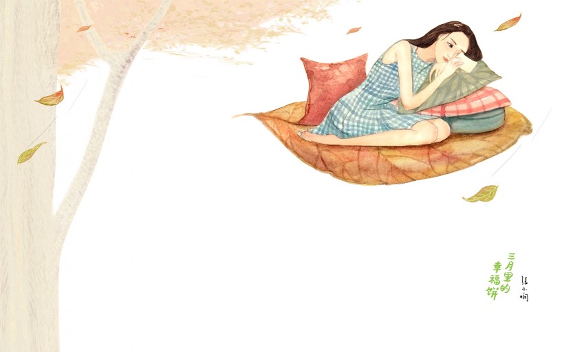 三月里的幸福饼插画图片(13张)