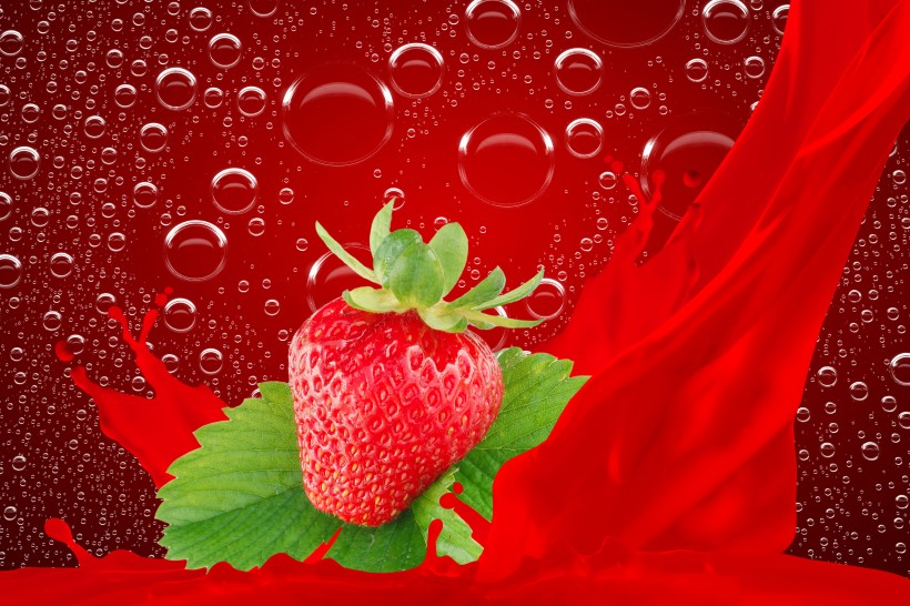 草莓牛奶图片(10张)