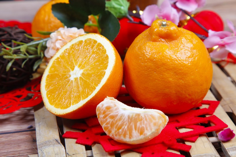 酸甜可口的切开的橙子图片(10张)