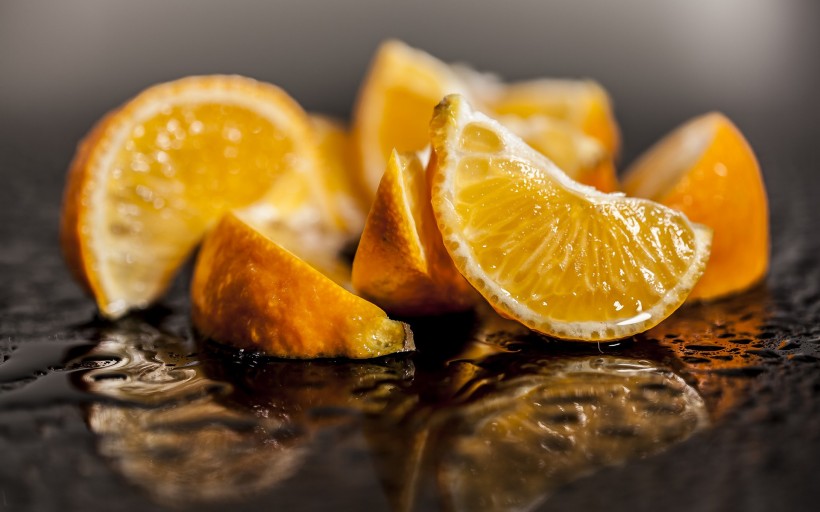 被切开的可口橙子图片(27张)