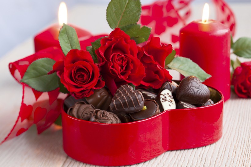 浪漫玫瑰和香浓巧克力图片(17张)