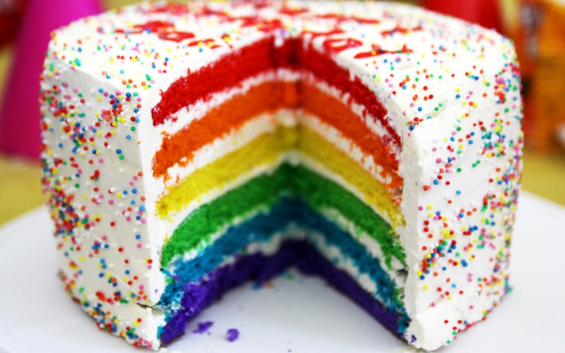 美味的彩虹蛋糕图片(7张)
