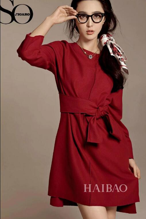 范冰冰登《So Figaro》杂志中国版，戴上圆形镜框化身知性女教师！
