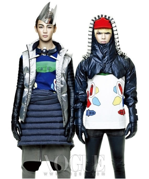 SHINee珉豪  泰民在《Vogue Korea》变身机器人