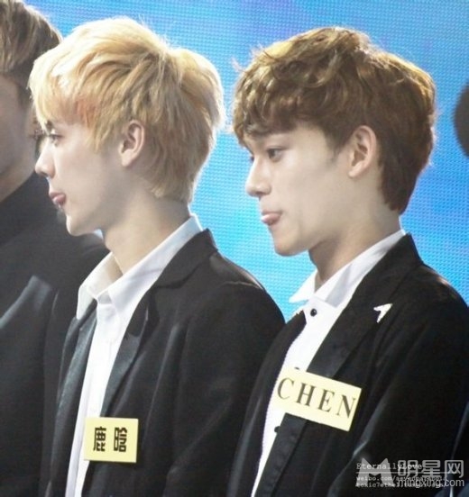 EXO中国爱大歌会花絮照 亲密激吻粉红升级