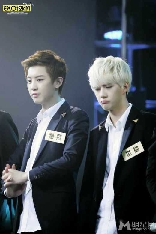 EXO中国爱大歌会花絮照 亲密激吻粉红升级