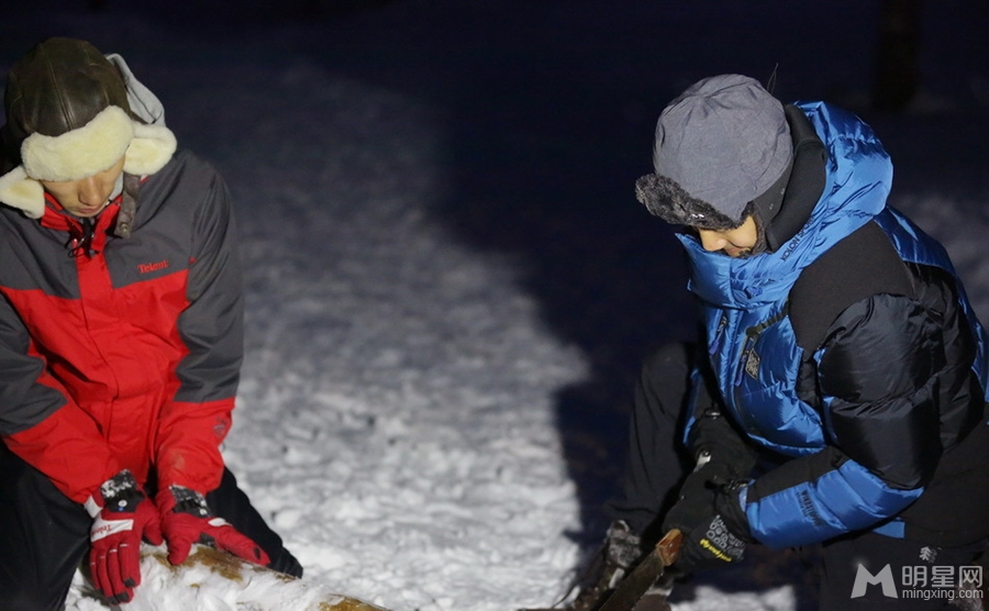 爸爸去哪儿最后一集海量剧照 体验雪乡酷寒生活