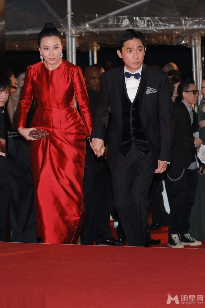 第32届香港电影金像奖 梁朝伟刘嘉玲牵手亮相红毯