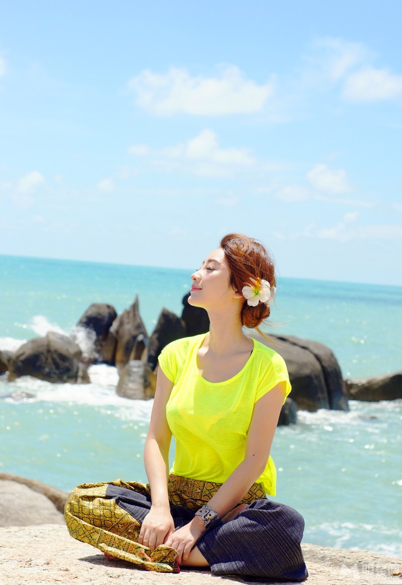 柳岩苏梅岛海滩唯美写真全集 性感小清新