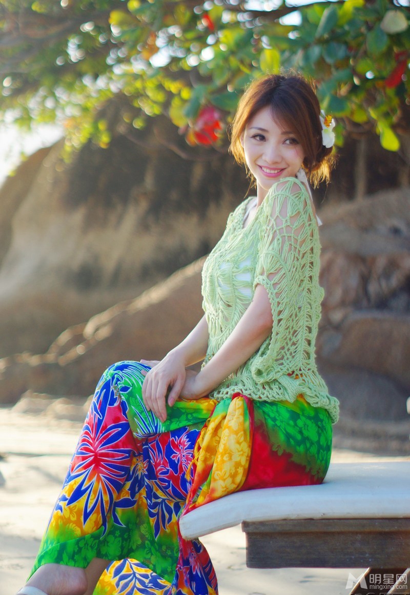 柳岩苏梅岛海滩唯美写真全集 性感小清新