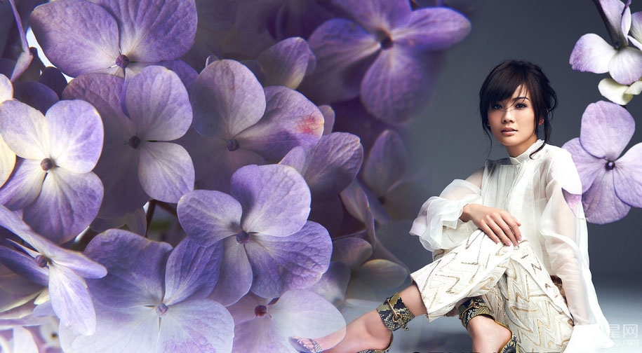 蔡卓妍唯美花漾大片 清新时尚妩媚动人