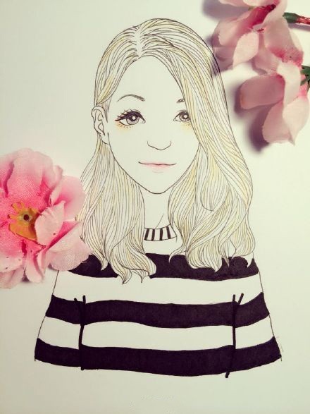 女孩的心情日记插画图片