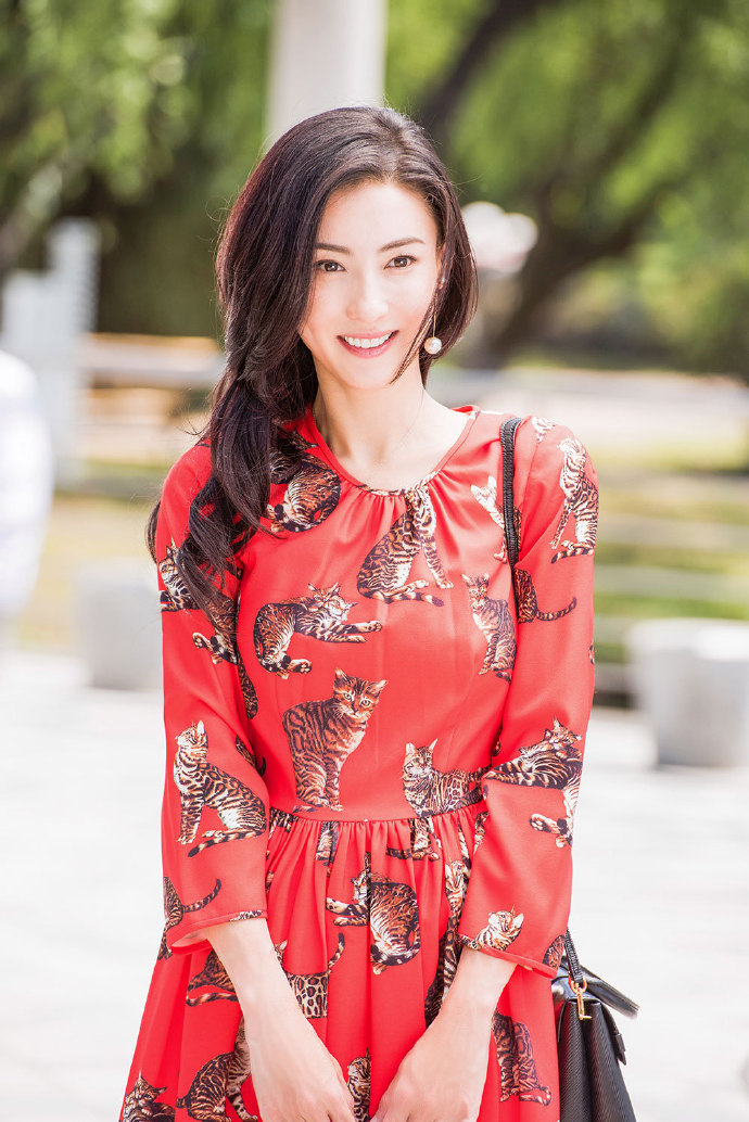 张柏芝优雅性感夏日街拍写真图片