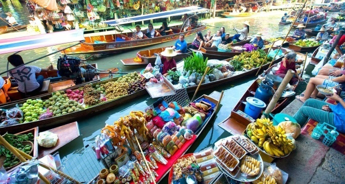 泰国曼谷水上市场图片