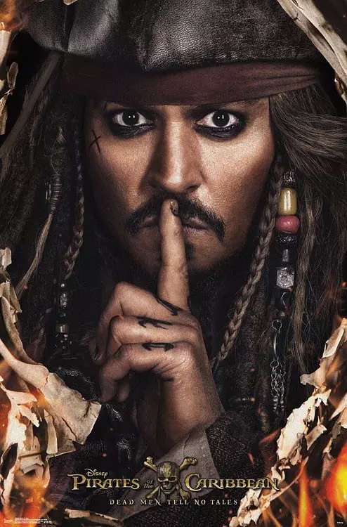 约翰尼·德普《加勒比海盗5：死无对证》海报剧照图片