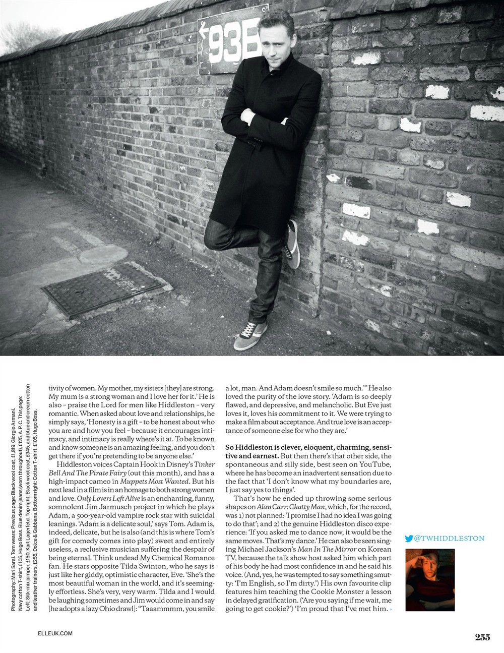 欧美男星汤姆·希德勒斯顿复古时尚写真