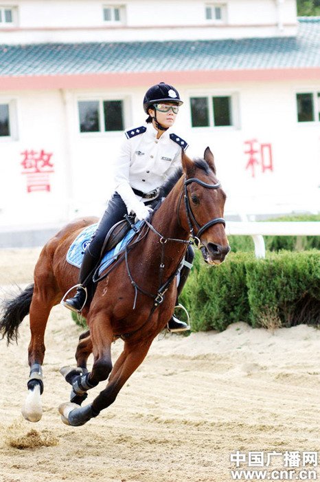 实拍大连女骑警训练基地 大连女骑警图片