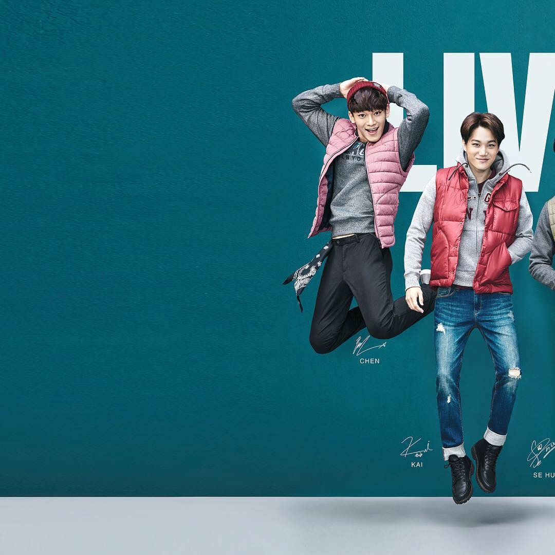 EXO 150819spao 金钟大金珉锡边伯贤代言写真图