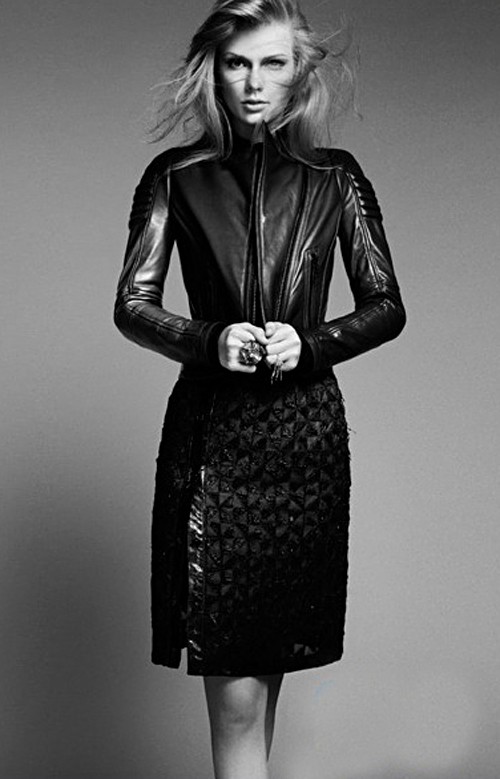 美国明星泰勒·斯威夫特黑白质感时尚大片