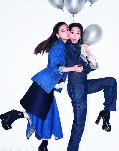 baby水原希子齐登封面 姐妹花抛胸秀美腿