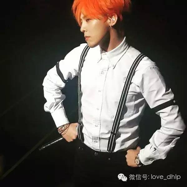 韩国综艺节目《无限挑战》歌谣比赛中权志龙体现了橙色发型